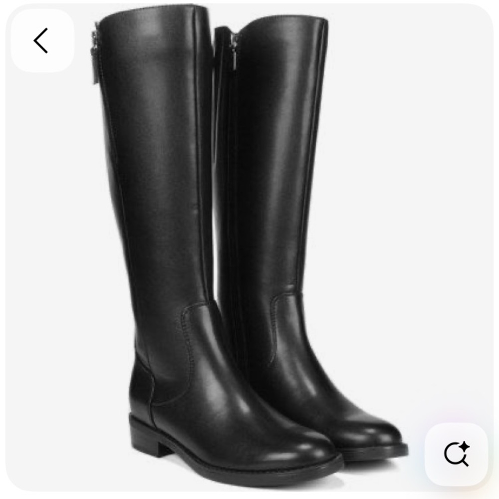 Waterproof Black Knee-High Leather Boots